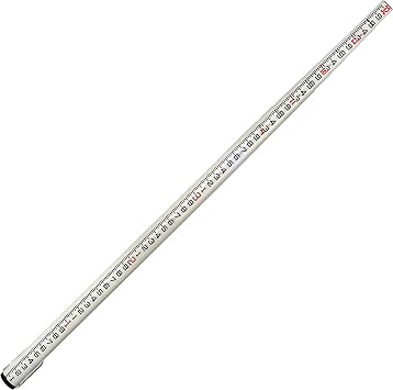 AdirPro 32-Foot Fiberglass Oval Leveling Rod with Foot Stabilizer - 10ths, 4 Section Telescopic with Carrying Case