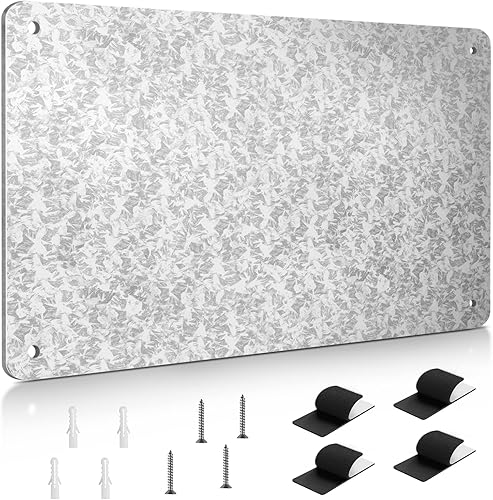Tablero de anuncios de metal de 15.8 x 11.8 pulgadas, para imanes y tablón de anuncios, para mostrar notas magnéticas, poesía, fotos, refrigerador,