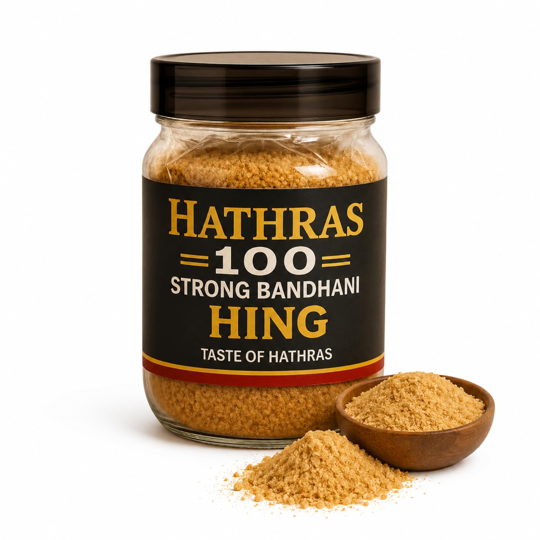 HATHRAS-100 Bandhani Hing (50g) | Premium Asafoetida Powder for Tadka & Cooking | Strong Aroma Compound Asafoetida | Ideal for Dal, Curry, Sabzi & Pickles | Traditional Hathras Hing