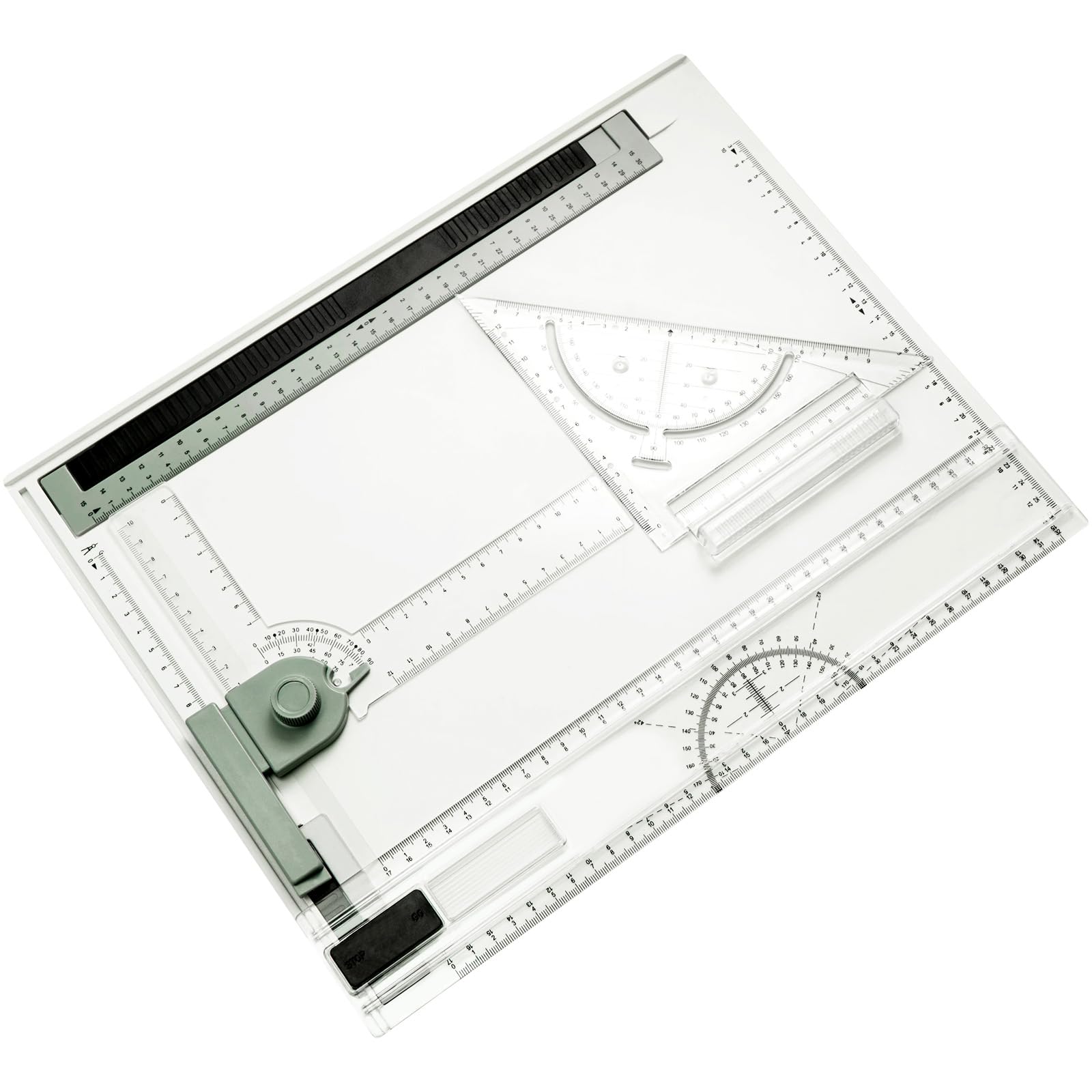 Youyijia A4 Drawing Board 36.8X29.2cm Adjustable Angle System Drawing Board Art Craft Table with Parallel Motion Accessories for Students Engineers Artists and Architects (White A4)
