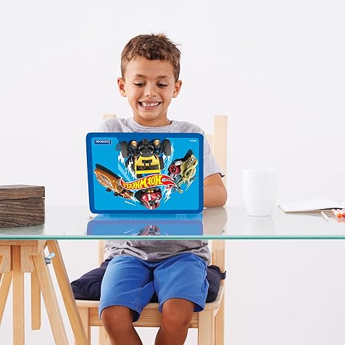Miniatura 6 de Lexibook Hot Wheels, portátil educativo y bilingüe en inglésespañol, juguete para niños con 124 actividades para aprender, jugar juegos y música,
