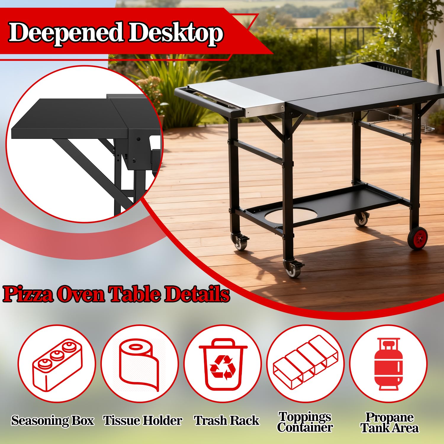 Amazon.com: AOKEMAi Grill Table for Oon Pizza Oven Accessories