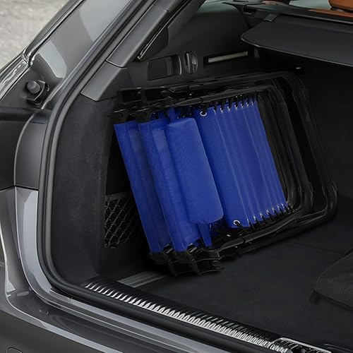 Miniatura 5 de MoNiBloom 2 piezas para sala de estar al aire libre, patio, playa, jardín, silla con bandeja de utilidad, soporte para tazas, color azul