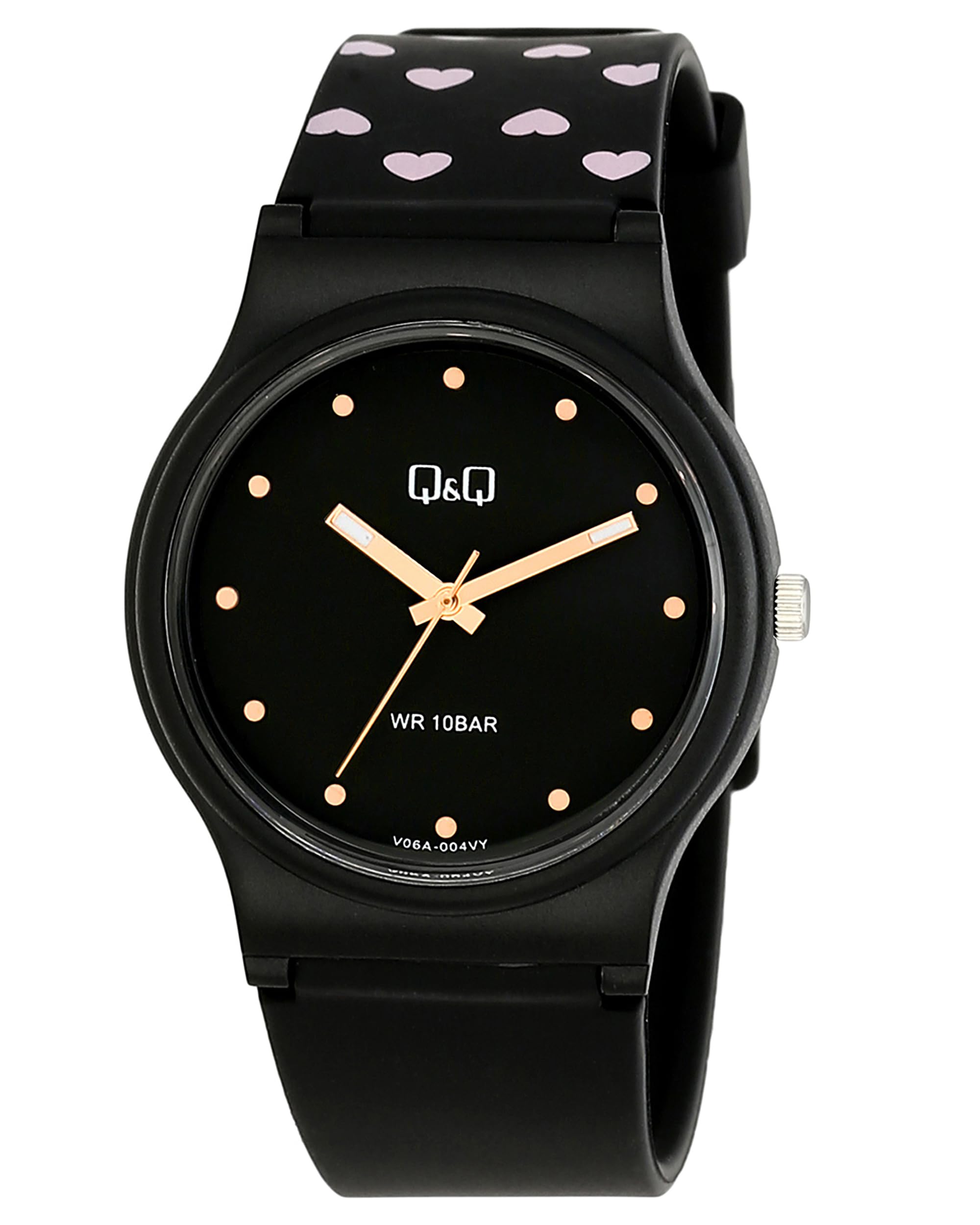 Q&QAnalog Black Dial Unisex's Watch-V06A-004VY
