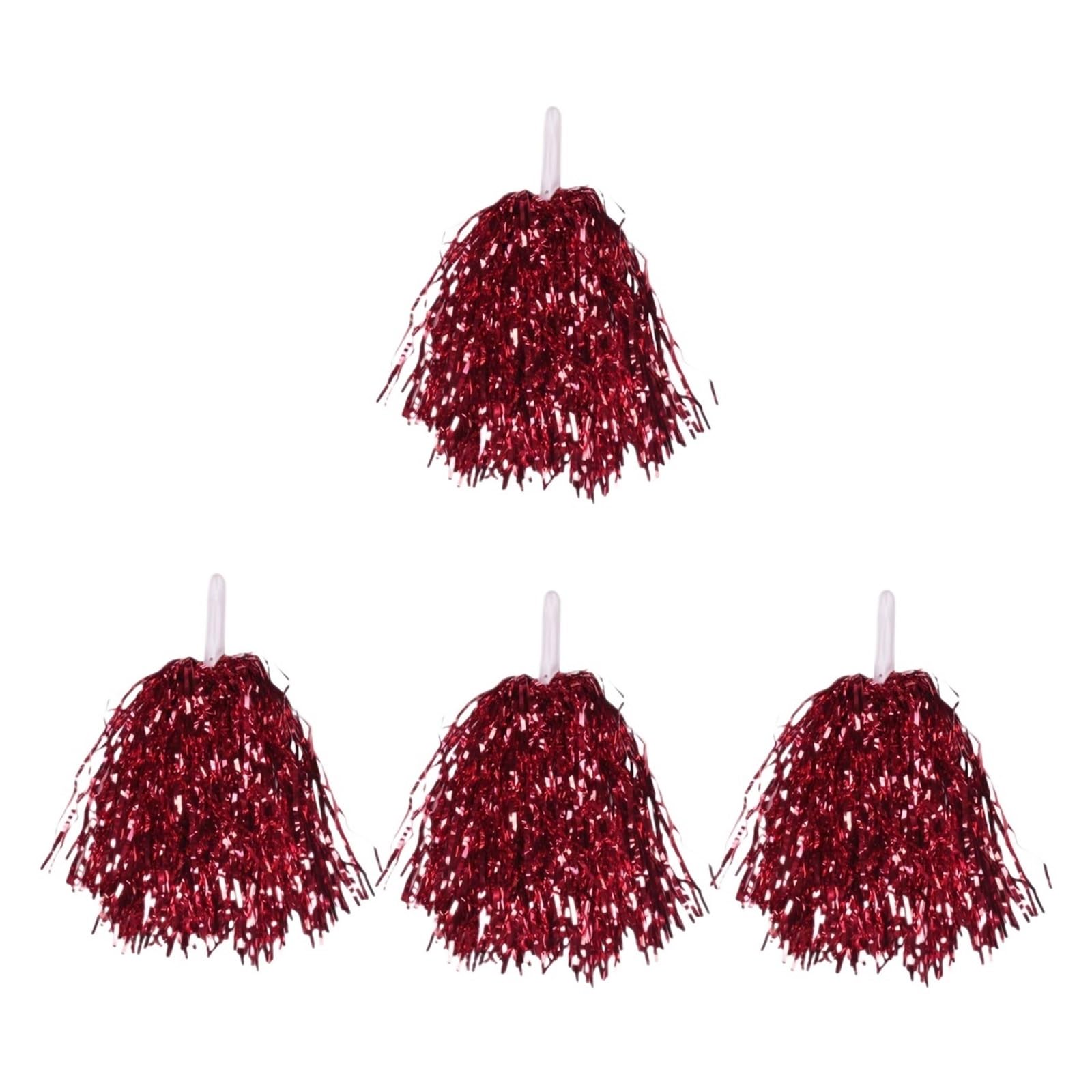 Cheer Leading Poms Lot de 96 pompons pom-pom girl en aluminium métallisé avec poignée plastique