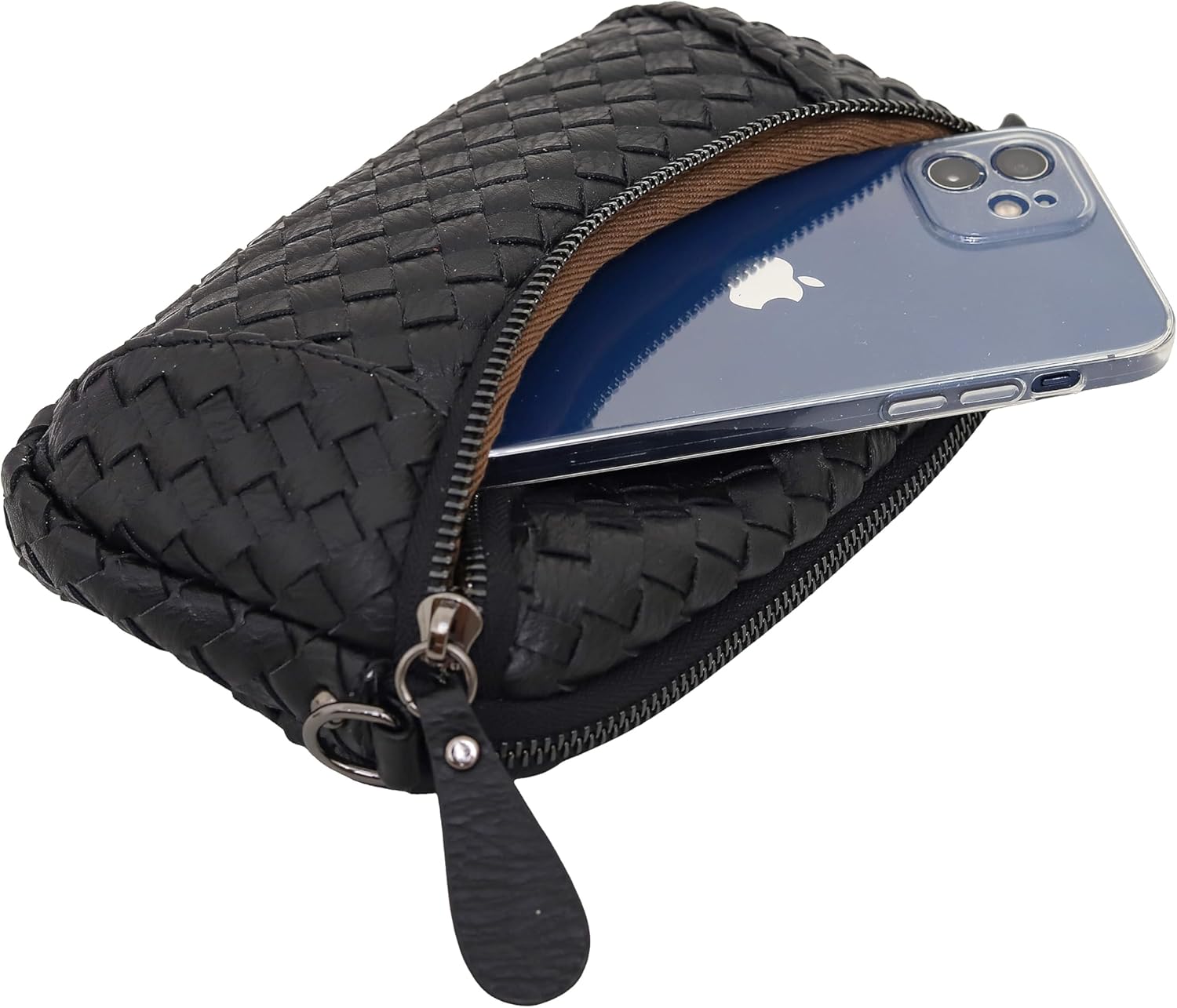 Woven Vegan Leather Crossbody Purses For Women Small Shoulder Bags with Wristlet & Adjustable Strap - Image 8