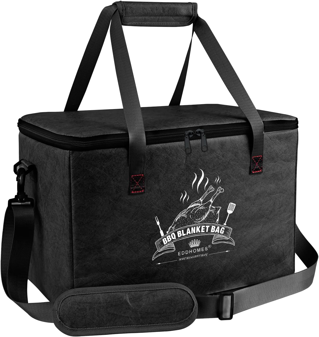 BBQ Blanket for Resting Meat, Reusable Insulated Brisket Resting Blanket, Large Capacity BBQ Meat Blanket Bag with Adjustable Shoulder Strap, Smoker Meat Insulated Resting Bag for BBQ Meat
