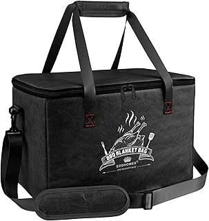 BBQ Blanket for Resting Meat, Reusable Insulated Brisket Resting Blanket, Large Capacity BBQ Meat Blanket Bag with Adjustable Shoulder Strap, Smoker Meat Insulated Resting Bag for BBQ Meat