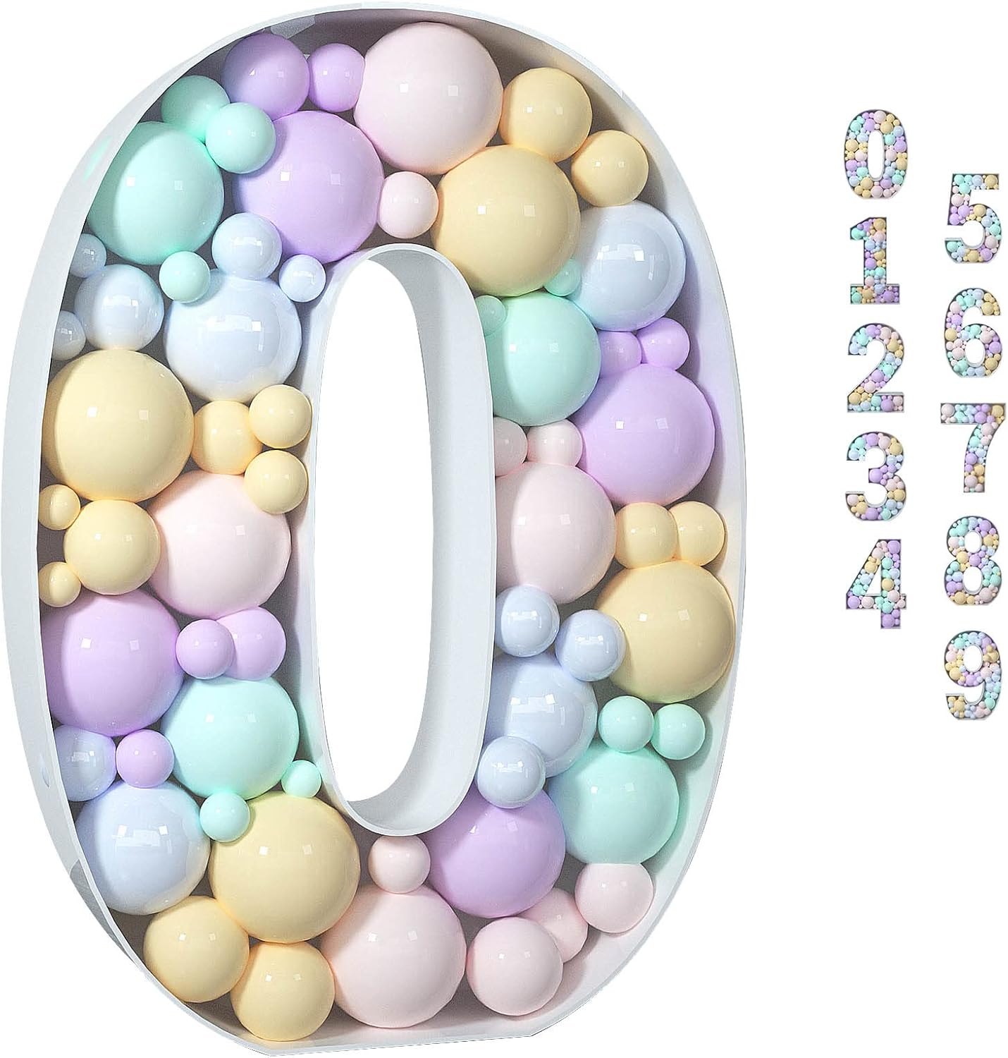 Mosaic Numbers for Balloons, 3FT Marquee Number, Light Up