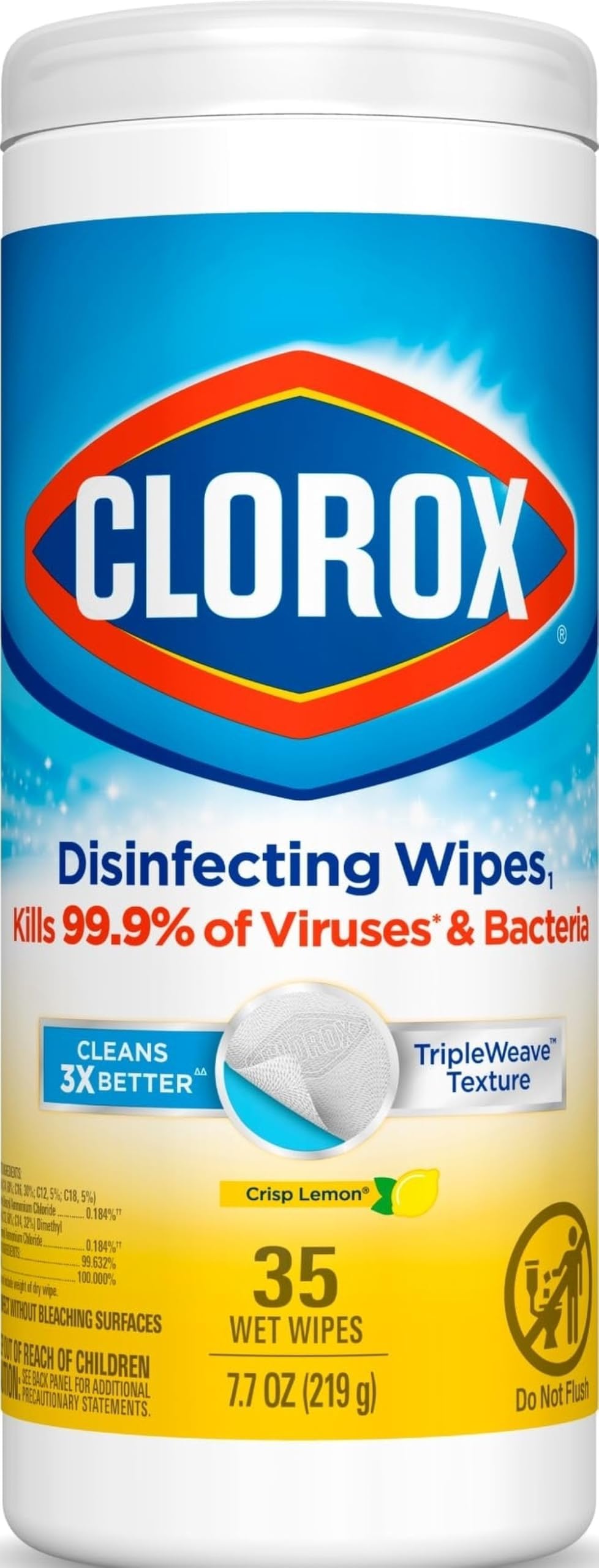 Clorox Disinfecting Wipes ea, White, Citrus Blend, 35 Count, 9.1 Ounce (Pack of 1), (01594)