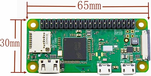 Miniatura 3 de DIGISHUO Raspberry Pi Zero WH (inalámbrico) 8 en 1 Kit completo  Cabeceras GPIO presoldadas 1 GHz 512 M con dos cajas  Tarjeta 32G  Mini HDMI  Micro