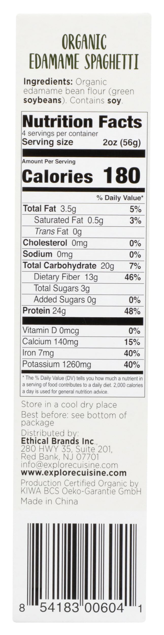 Explore Cuisine Organic Edamame Spaghetti - 8 oz - Easy-to-Make Pasta - High in Plant-Based Protein - Non-GMO, Gluten Free, Vegan, Kosher - 4 Servings thumbnail 6