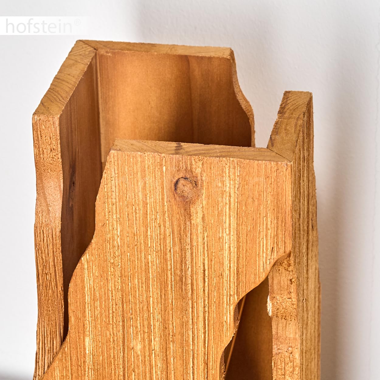 Tischleuchte Sernadelo, Tischlampe aus Metall/Holz in Schwarz/Naturfarben, Leseleuchte im Boho-Design mit Schirm aus Holz und An-/ Ausschalter am Kabel, Höhe 25 cm, 1 x E27, ohne Leuchtmittel