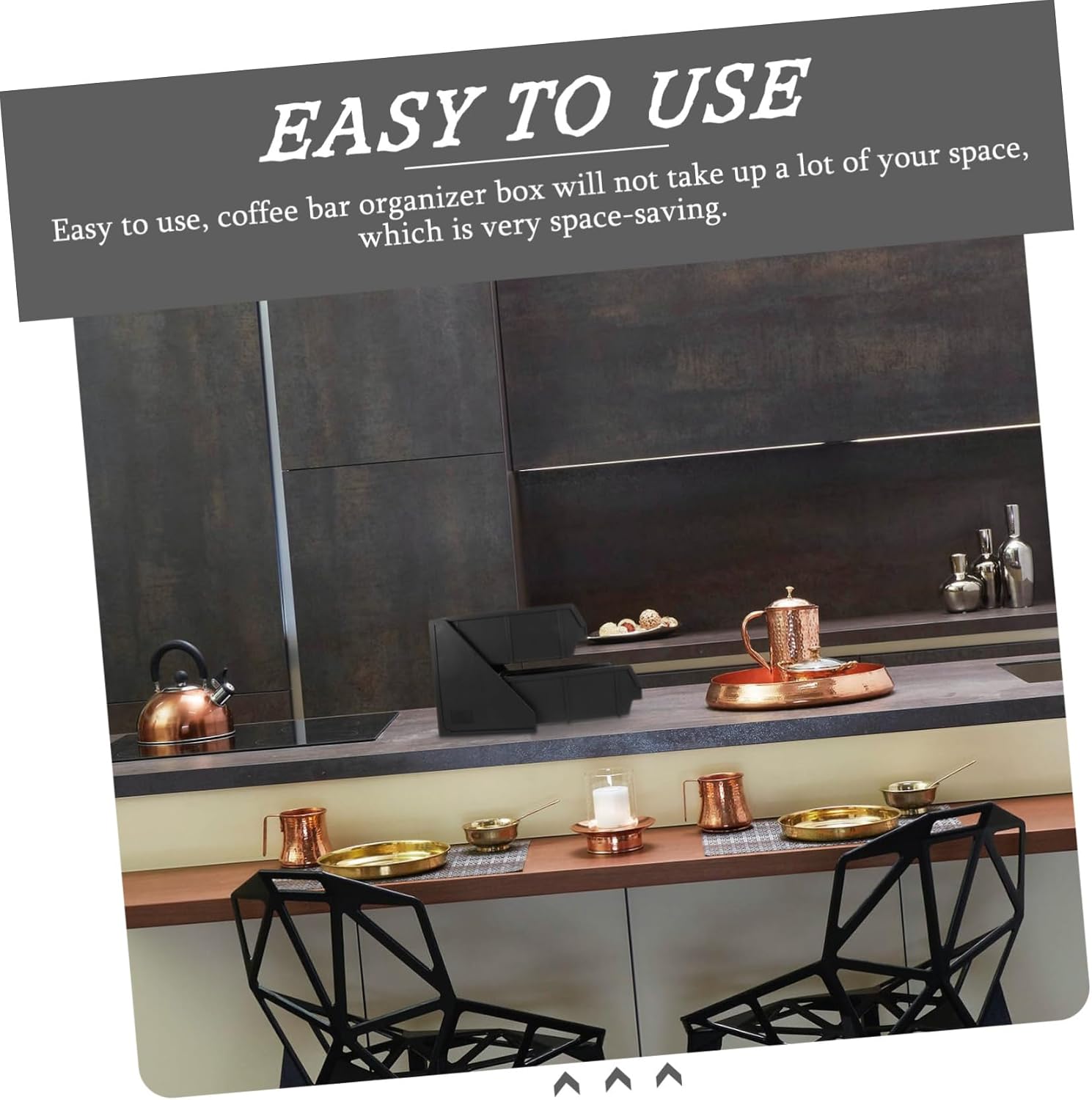 Bar Station Organizer Straw Storage Rack Round Corners Easy Access Condiment Holder for Coffee Corner