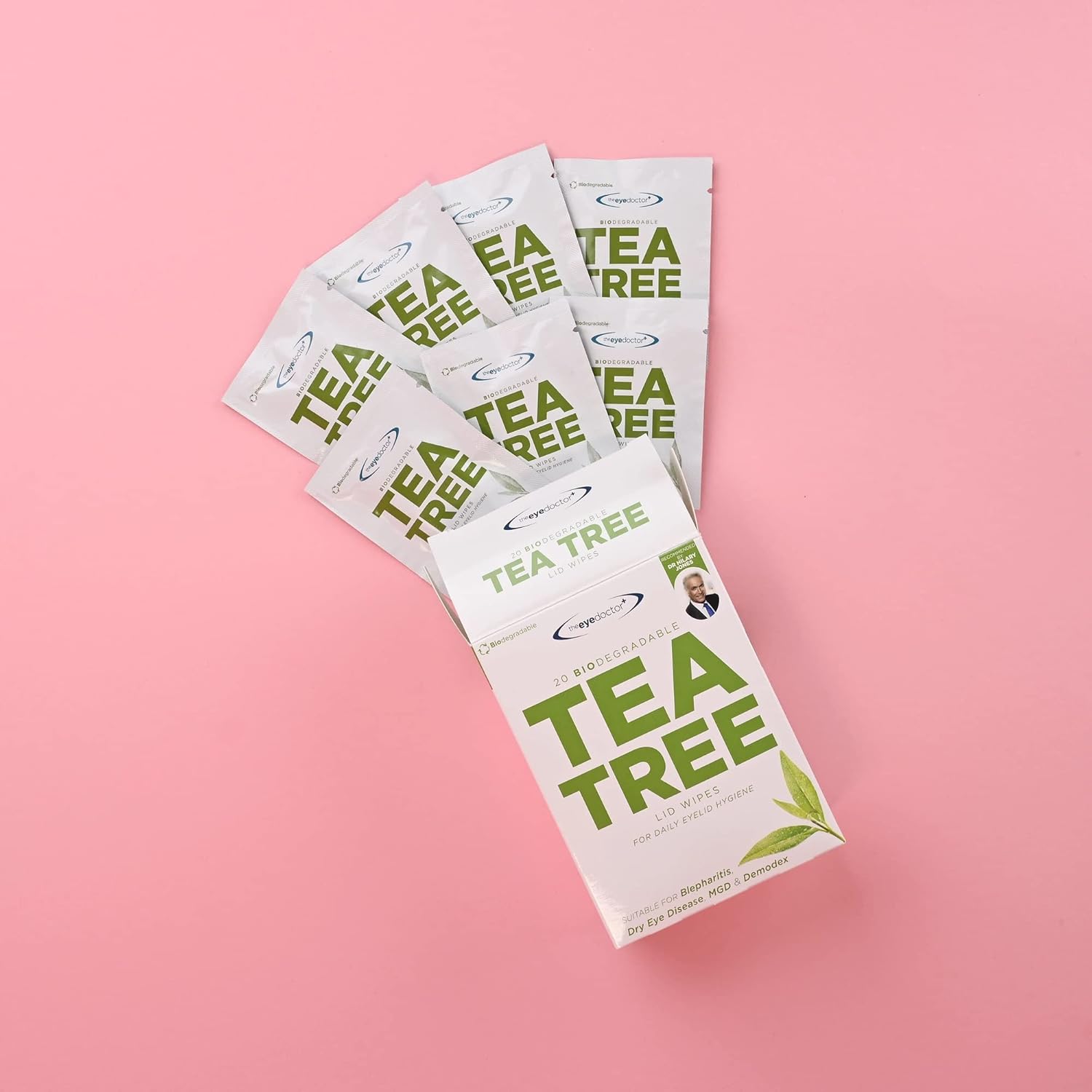 The Eye Doctor Tea Tree Oil Eyelid Wipes - 40 x Single Use Eye Cleaning Wipes for Daily Lid Care - Individual Preservative Free Sensitive Eye Cleaner - Soothes Cleans and Refreshes - Image 10