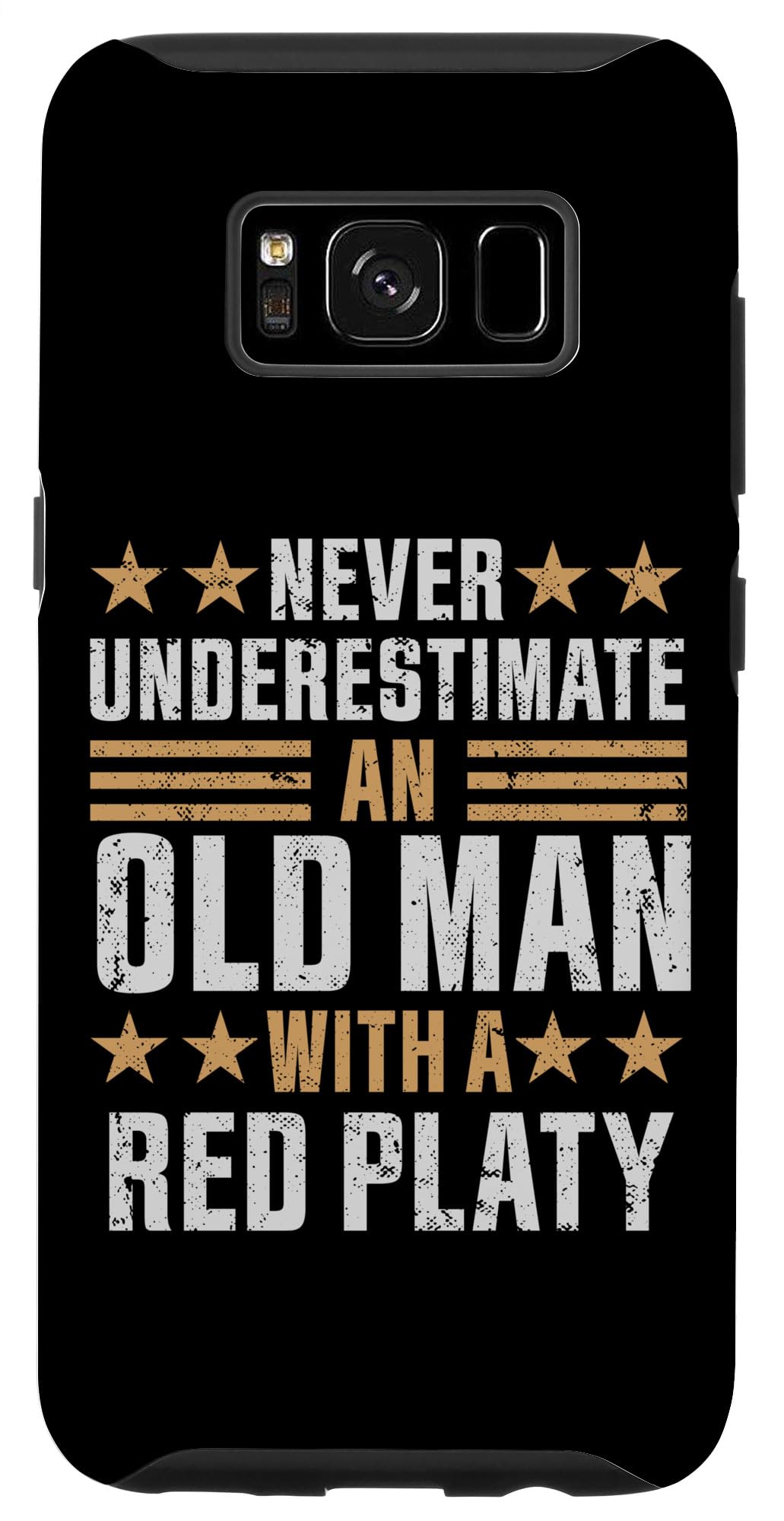 Galaxy S8 Old Man with a Red Platy Funny Case