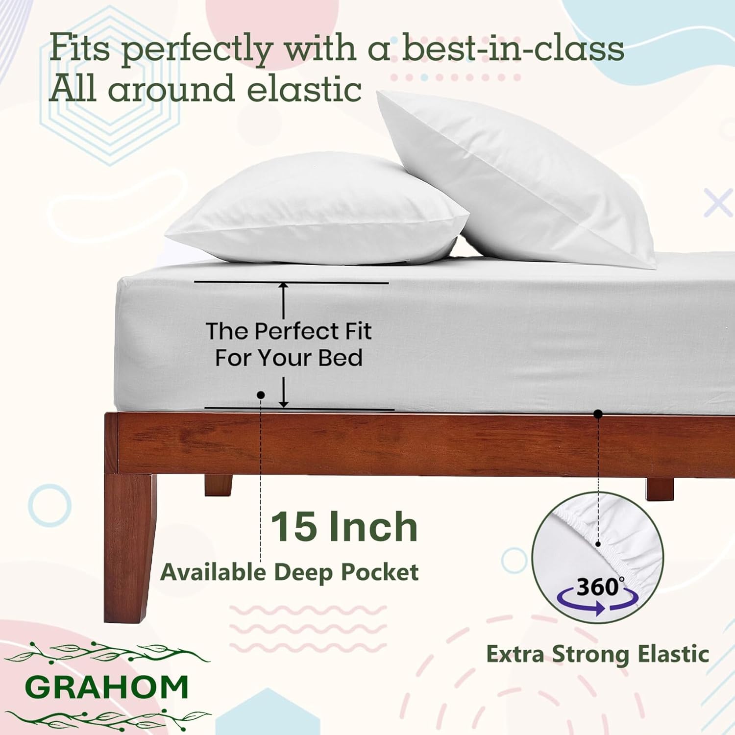 100% Egyptian Cotton, 1000 Thread Count Long Staple Cotton, 4-PC Bedsheet Set [Full Size, Sky Blue Stripe Color] Fits Upto 15" Deep Pocket, Breathable Soft Silky Sateen Weave