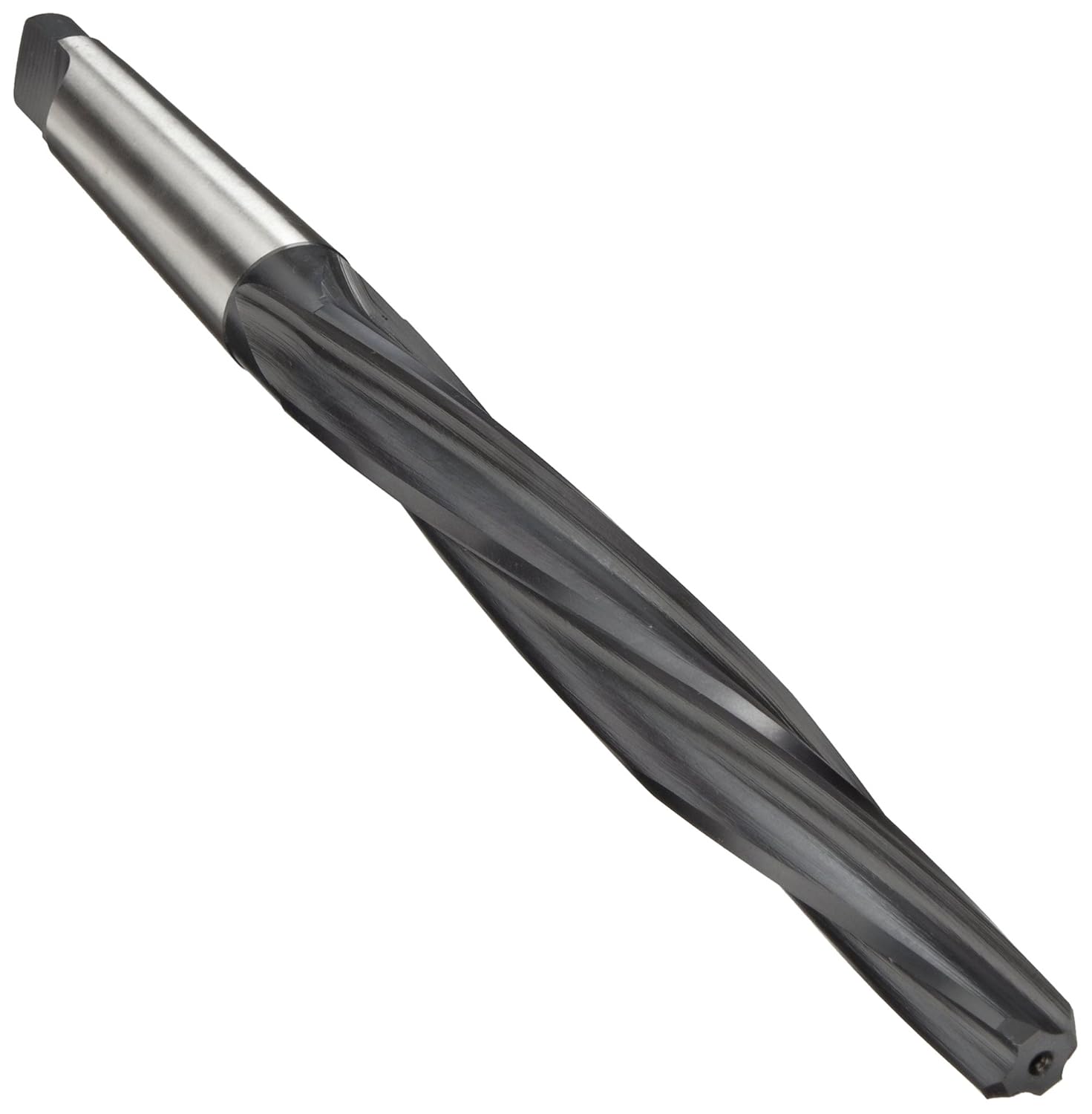 4579 High-Speed Steel Construction Reamer, Right Hand Spiral Flute, Morse Taper Shank, Uncoated (Bright), 7/16 inch