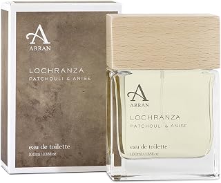 Arran Sense of Scotland Lochranza Eau de Toilette Spray for Men (100ml/3.3floz) Earthy, Enigmatic, Rich & Intricate with Woody Patchouli, Anise & Vetiver Enhanced with Bright Lemon & Grapefruit