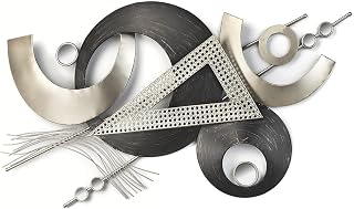 Kobolo Modernes Wandbild Metallbild - Metall - in grau und silber
