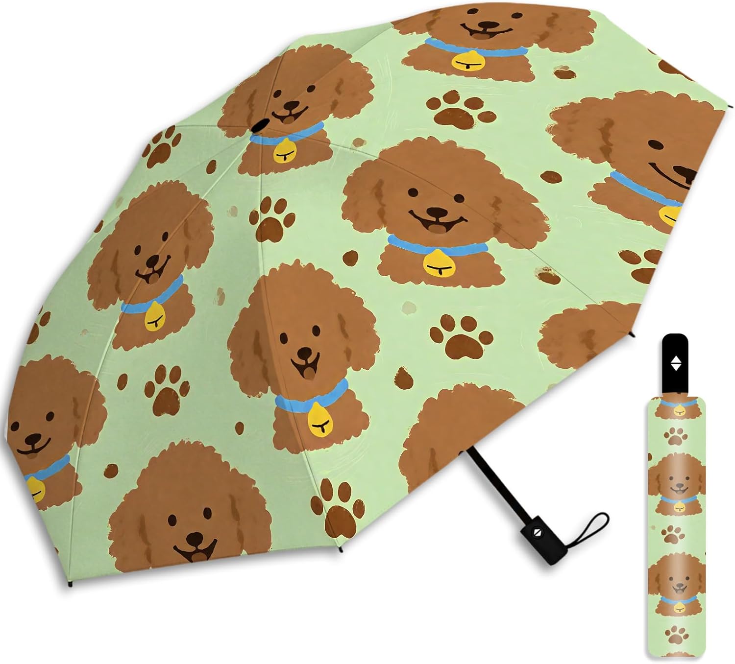 Small Travel Folding Umbrella for Girl, Portable, UV, SunShade, Compact, Automatic, Rain & Wind