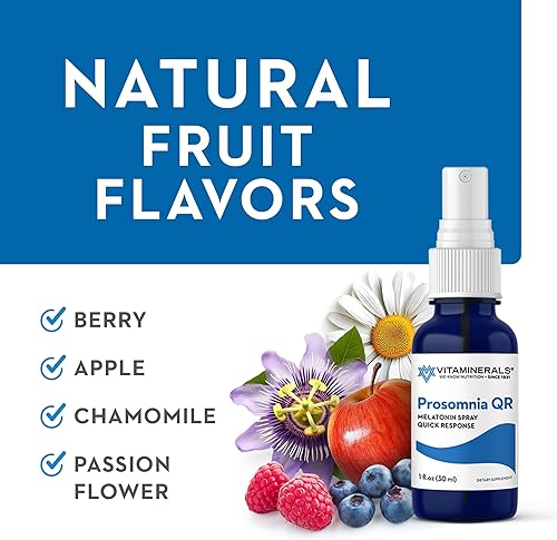 Miniatura 3 de Vitaminerals 133 Prosomnia QR, spray natural de melatonina para dormir, 1 onza