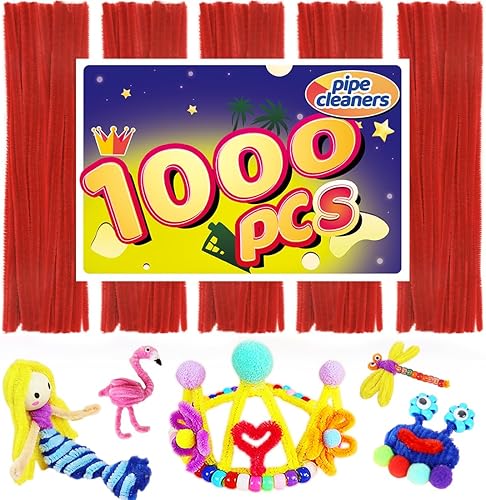 Vista 43 de Bundooraking Limpiapipas para Manualidades, Tallos de Chenilla para Proyectos de Arte y Manualidades, Decoraciones DIY de Flores, Suministros