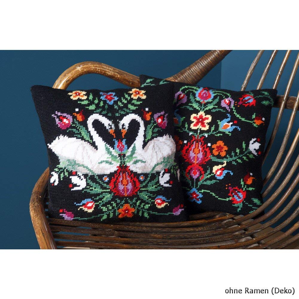 Vervaco Zara - Kit per ricamo a punto croce con cuscino in gobelina, in cotone, multicolore, 40 x 40 x 0,3 cm