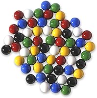 Vista 2 de AmishToyBox.com Bolsa de 60 canicas de vidrio para damas chinas, 5/8" (16mm) de diámetro