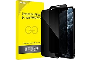 JETech Privacy Full Coverage Screen Protector for iPhone 11 Pro/X/XS, Anti-Spy Tempered Glass Film