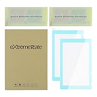 Vista 3 de eXtremeRate Colorful Border Screen Protector Back Plate NS Joycon Handheld Controller Housing Buttons for Nintendo Switch DIY Replacement Shell