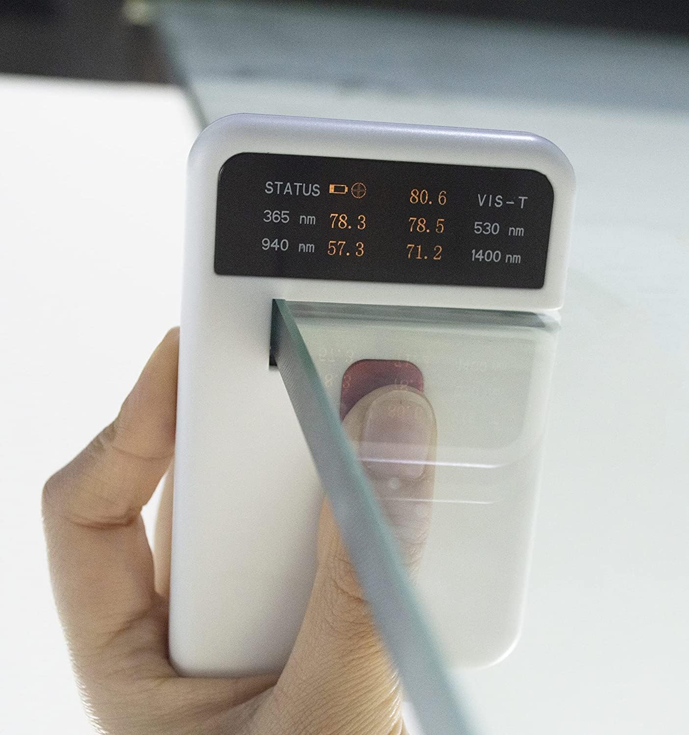 Spectrum Transmission Meter UV VL IR Light Transmittance Meter With UV 365nm VL 530nm 380nm-760nm IR 940nm 1400nm For Solar Film Agricultural Film Optical Glasses Tempered Glasses