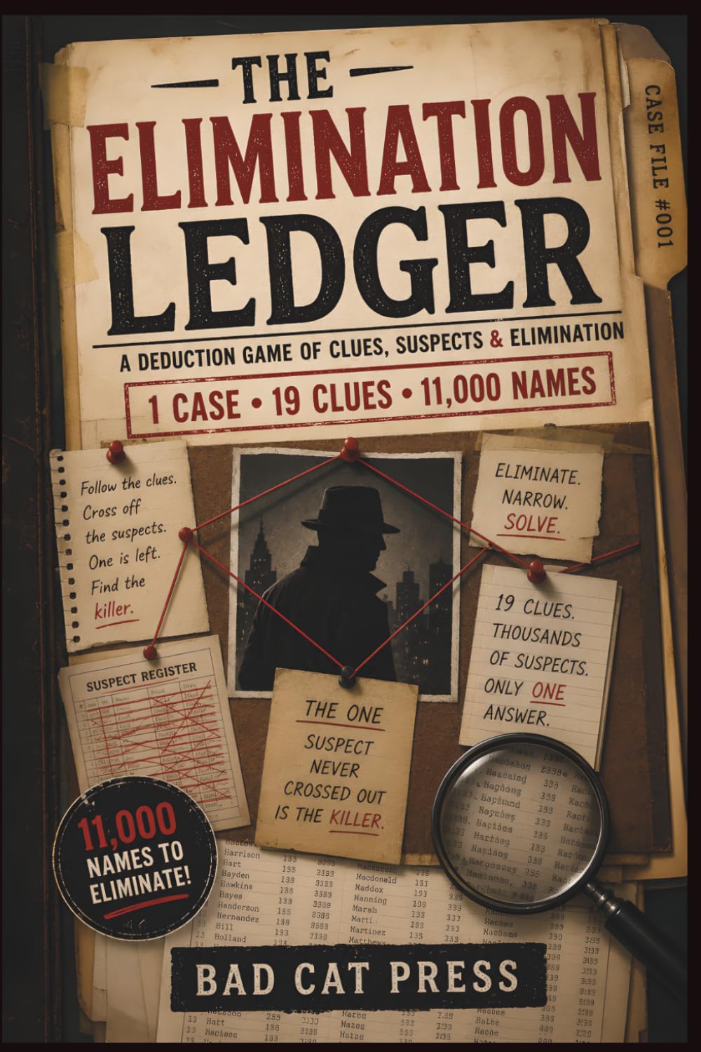 The Elimination Ledger: One Killer. 11,000 Suspects. 19 Clues.