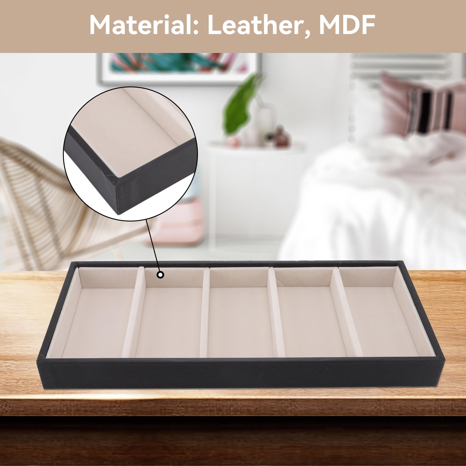 Vassoio Porta Occhiali In Velluto - Organizer Impilabile Per Occhiali, Orologi E Gioielli (Grigio)