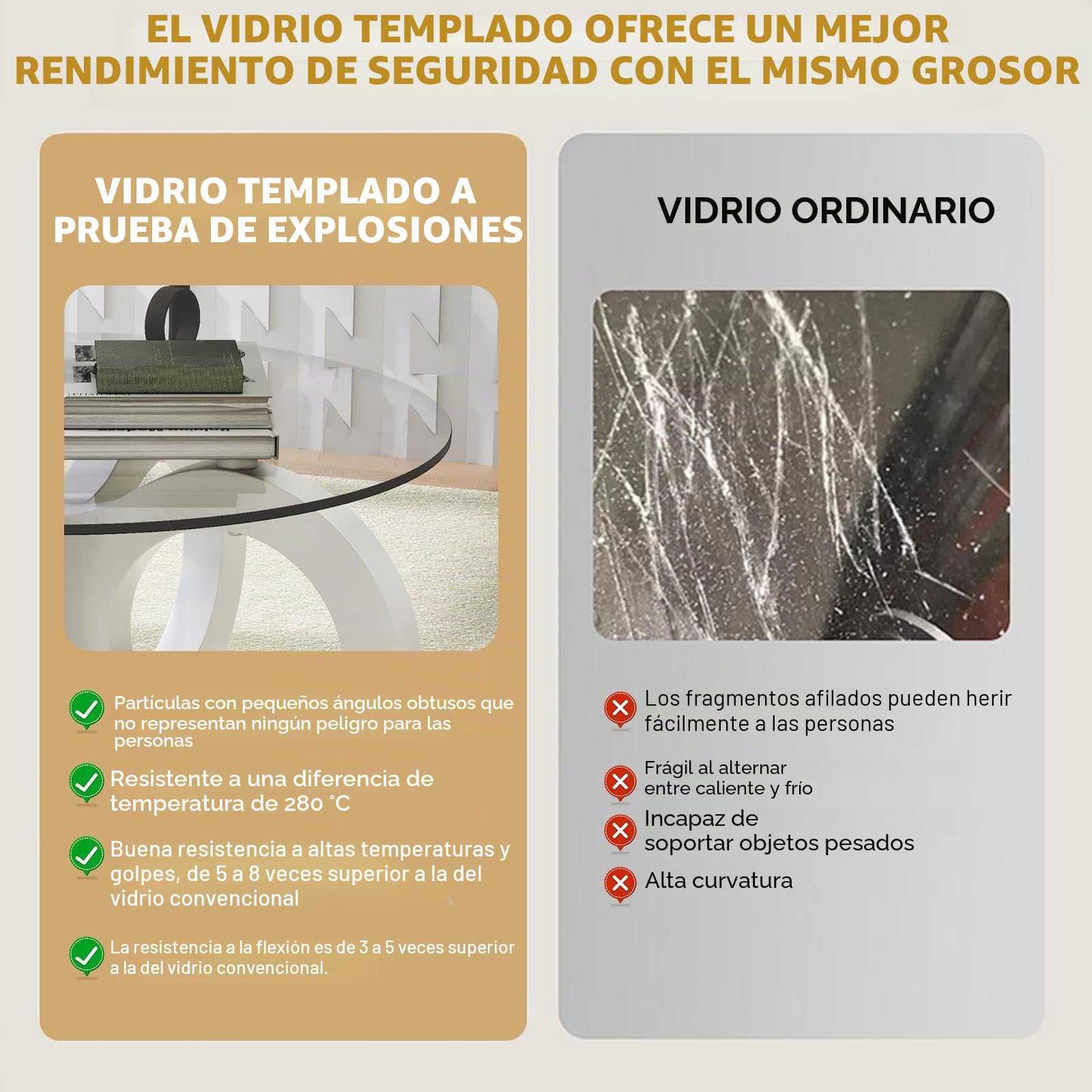 TWSOUL Mesa de centro de cristal, mesas de centro redondas, elegante mesa de cristal con estructura curvada, mesa de salón moderna, mesas de centro de lujo, 80 cm, para salón (patas blancas)