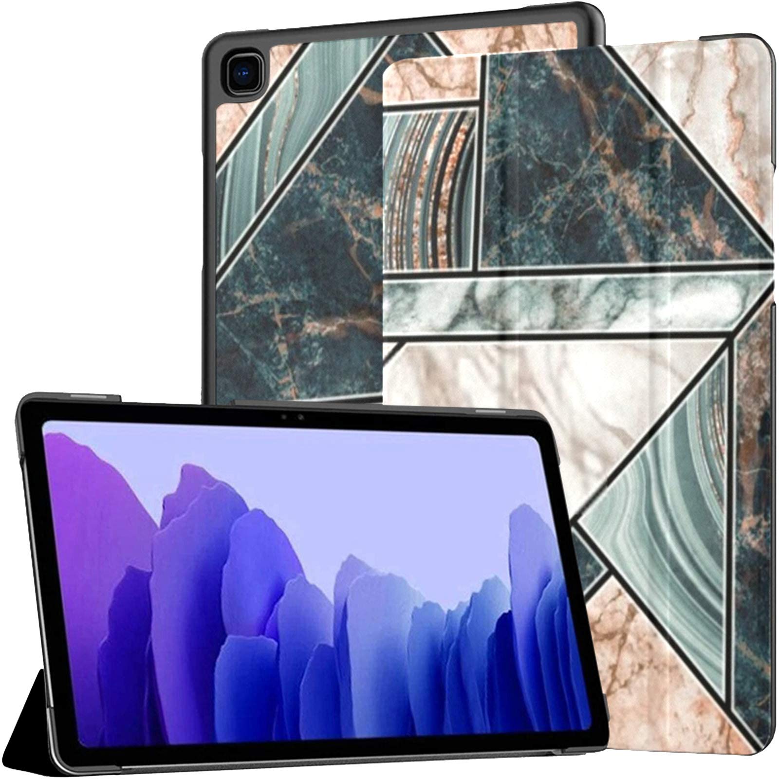 Fit Samsung A7 10.4 Inch Tablet Case Blue Marble Case for Samsung Galaxy Tab A7 2020 Release Protective Case Galaxy A7 Case Cover Tablet Pu Leather Case (Marble)