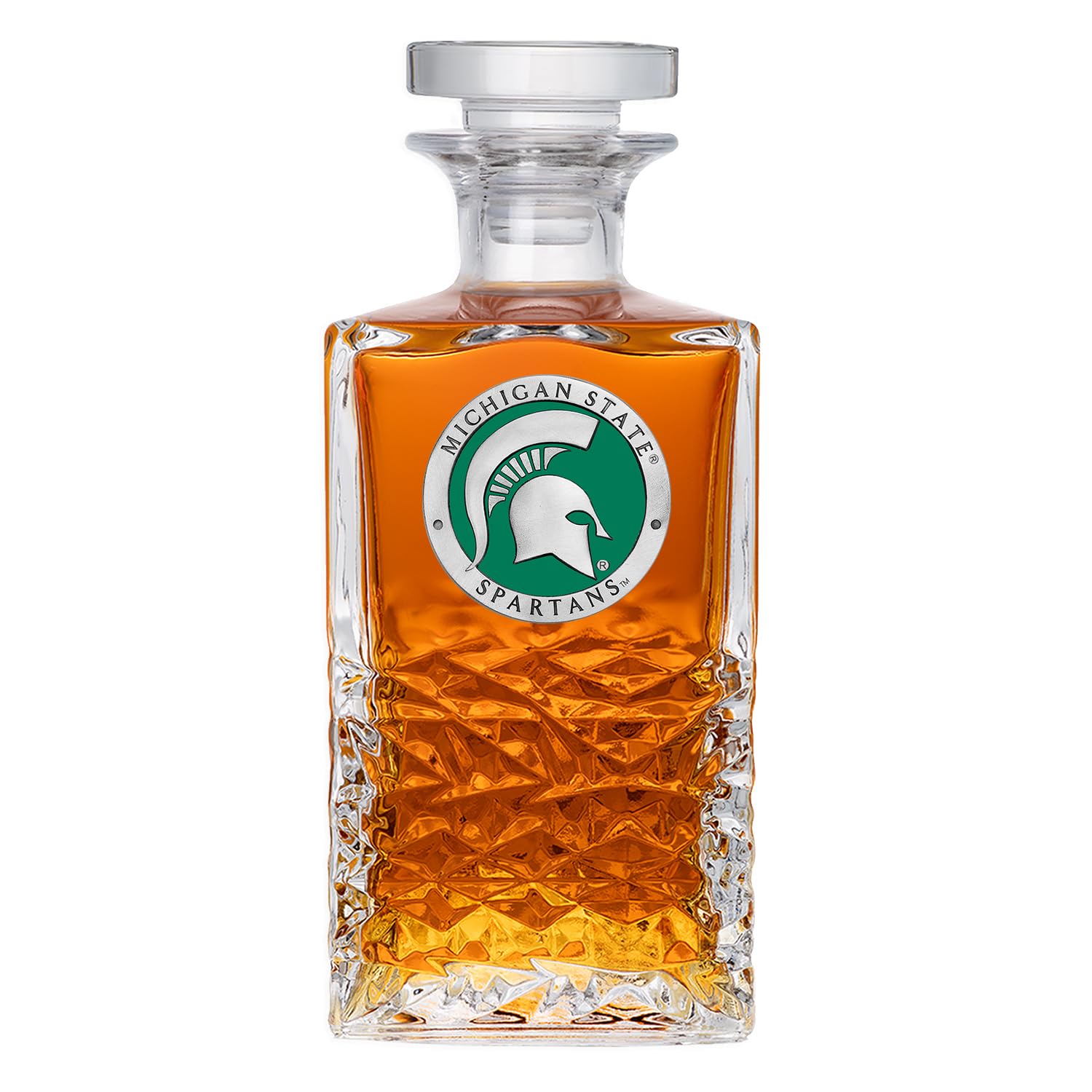 Heritage Pewter Michigan State Heritage Decanter | 25 OZ Liquor Pourer | Expertly Crafted Pewter Glass