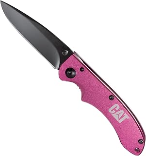 CAT 6-Inch Pink Drop-Point Folding Knife – Compact EDC Knife with 2.5