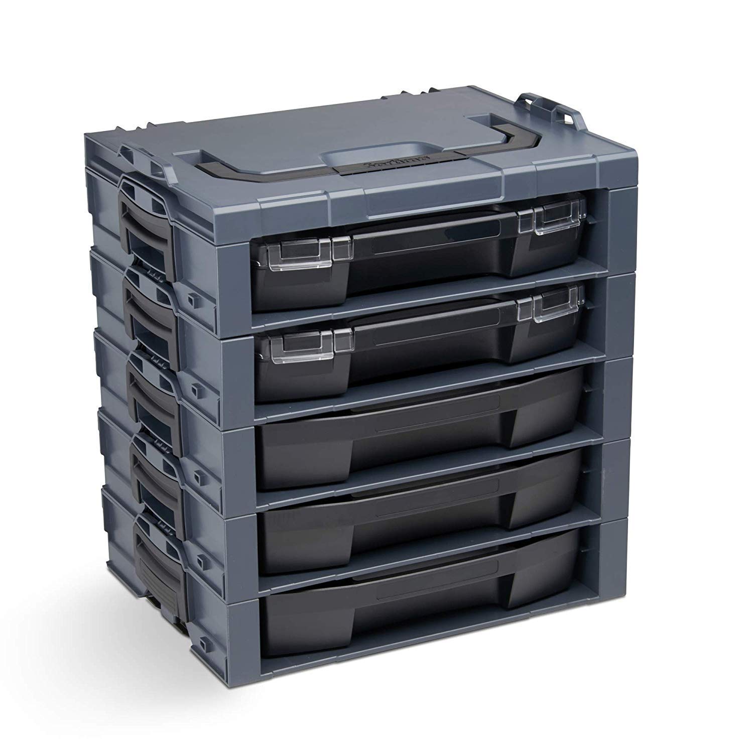 L-BOXX Sortimo i-Rack 5 fach anthrazit bestückt