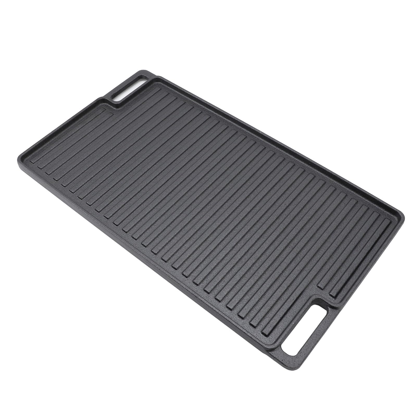 PreSeasoned Reversible Cast Iron Rectangular Griddle NonStick Family Skillet Cookware with Handles