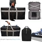 REDSEASONS Foldable Duffle Bag ,96L Travel Duffel Bag,Large Duffle Bags-Travel Bag with 3 outside Pockets for Men Women,Waterproof & Durable (BLACK)