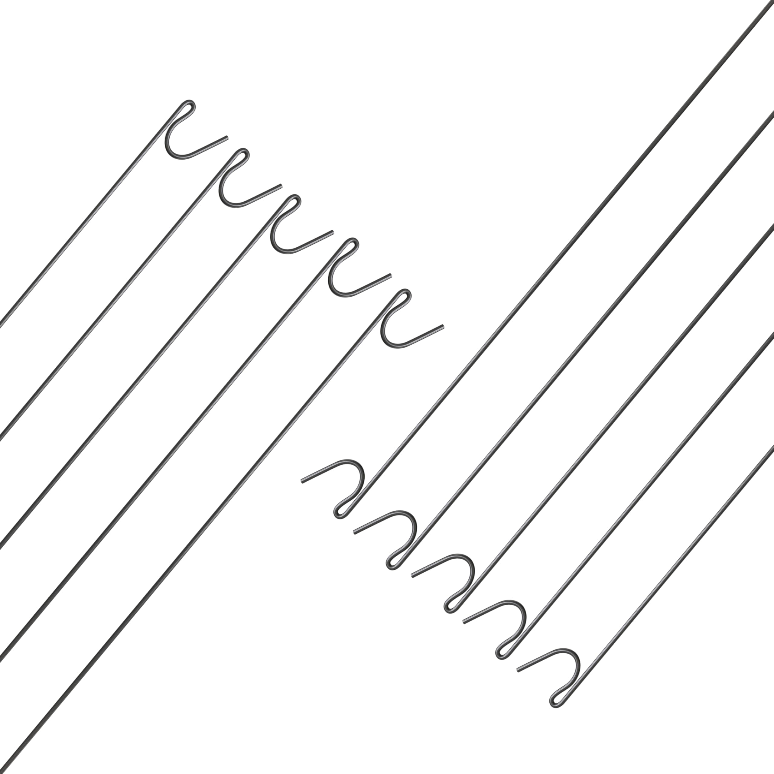 Fencing Pin 1.15m Long 8mm Thick Pins, Steel Fencing Road Rod, Garden Metal Fence Stakes for Temporary Outdoor Garden Fencing and Signage (10 Pack) — view 8
