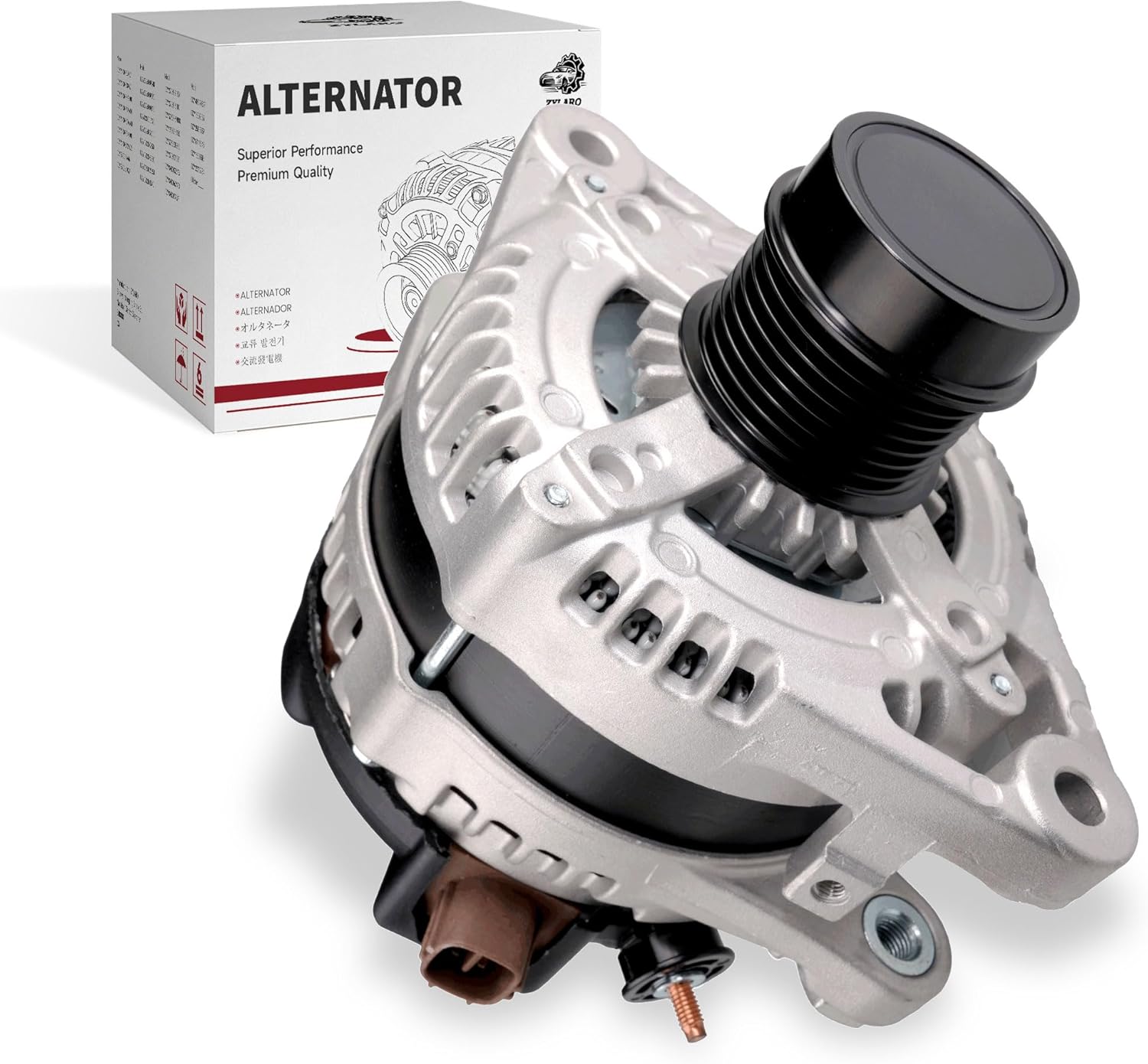 Alternator For/Toyota Avalon Highlander Venza For ES350 RX350 3.5L 27060-31110 11137 104210-2100,130Amp 12V CW 7-Groove Pulley