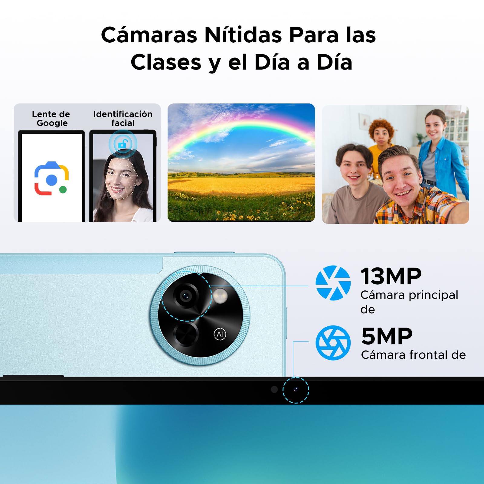 P11 Android 16 Tablet 11 Pulgadas, 48GB RAM 128GB ROM, 90Hz, T7250 Octa-Core, 8800mAh, Gemini AI, Widevine L1, Azul