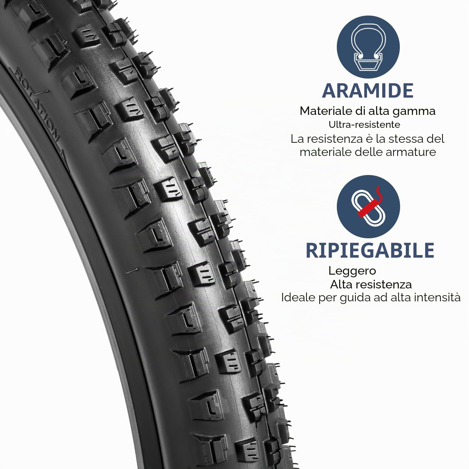 YunSCM 2Pcs 26 pollici pneumatici 26 x 2,35 ETRTO 60–559 e 26" camere d'aria per bici AV32mm, compatibili con pneumatici e camere d'aria per bici da montagna/fuori strada 26x2.30 26x2.35 26x2.40