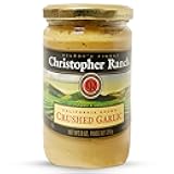 Christopher Ranch Crushed Garlic in Olive Oil | Heirloom California Garlic | Smooth Creamy Texture | Ready-to-Use, Premium Quality, Gluten-Free | Vegan-Friendly | 9 Oz / 255g Jar (Pack of 1)