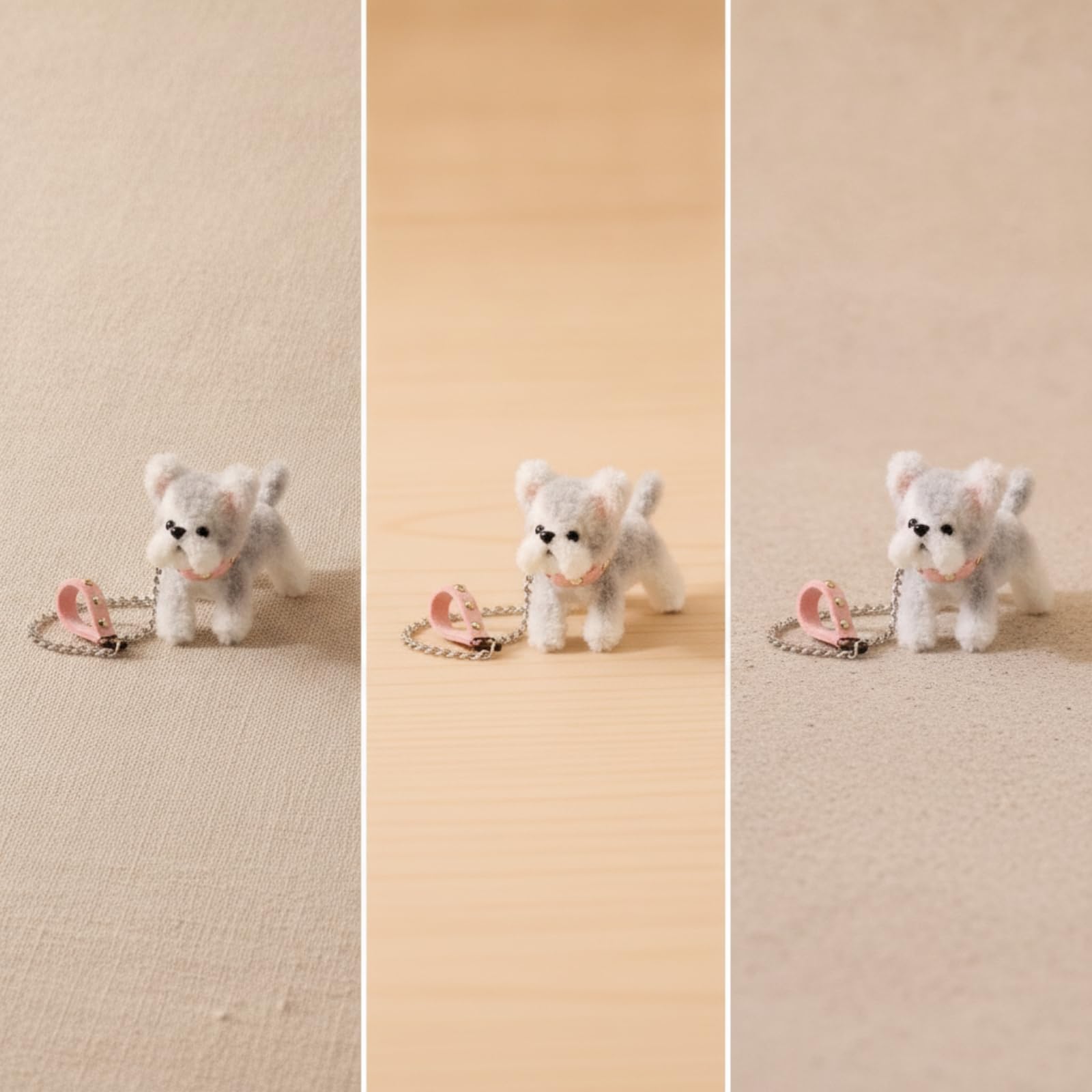 Miniatura di Cane in Fibra Acrilica to Ciondolo Leggero Accessorio per nti dei Cani, Decorazione Bambole BJD, Stile F