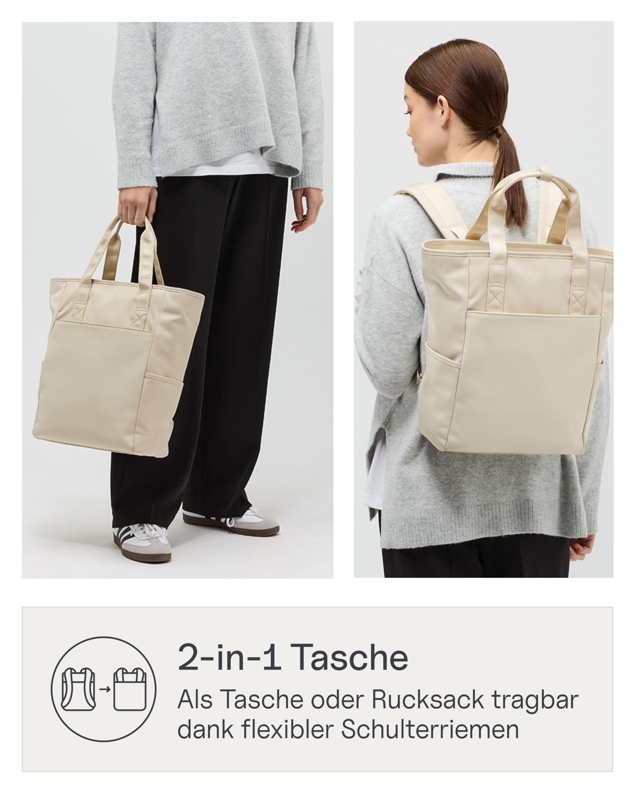 Kapten & Son Rucksack Lindby 18 L 2in1 Wickelrucksack Wickeltasche mit Kinderwagen- und Kofferbefestigung inklusive Kulturtasche Wickelunterlage isolierter Flaschenhalter