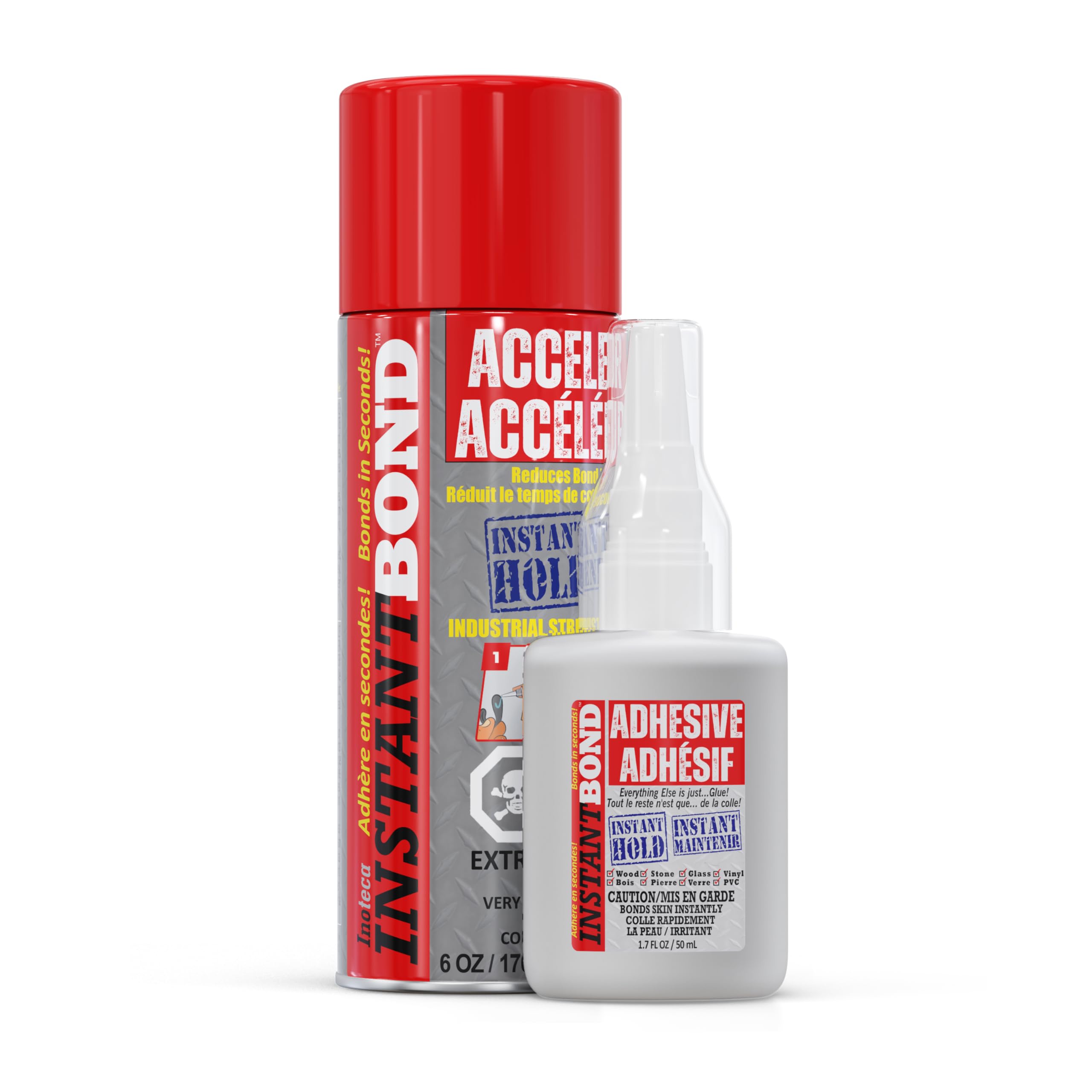 Instant Bond Super Fast Strongest Glue & Accelerator Small Kit 50ml/170g