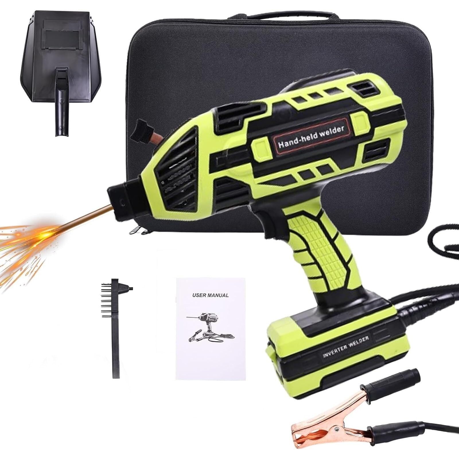 Handheld Welder, Portable Welding Machine, Portable ARC Welder Machine with IGBT Inverter, Electric Stick Welder Machine Kit(Green)